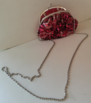 AVON Rote Pailletten-Handtasche